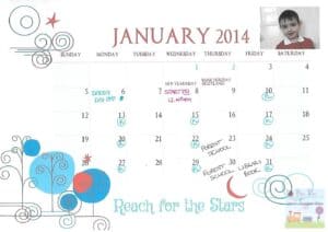 Tigger Calendar - Jan Activities