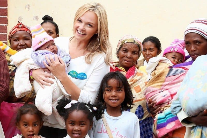 Emma Bunton et al. posing for the camera