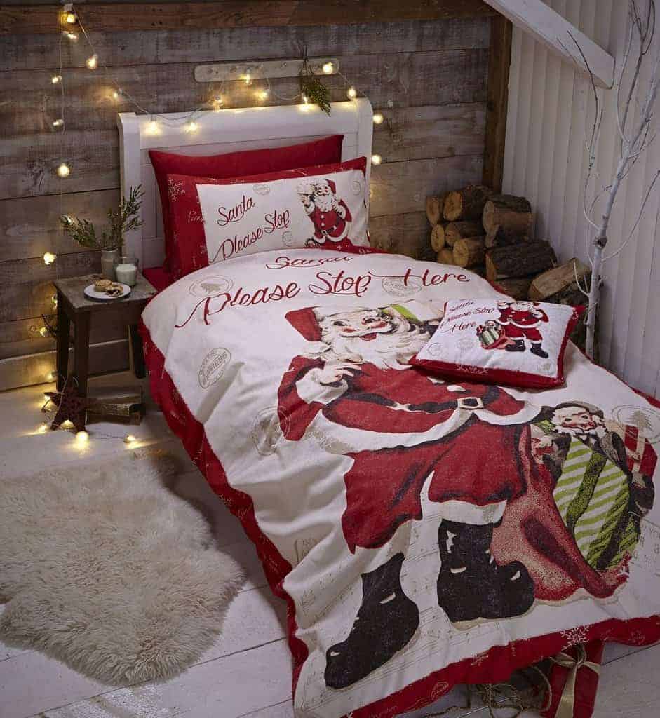 Retro Santa Christmas Bedding How To Decorate Your Bedrooms