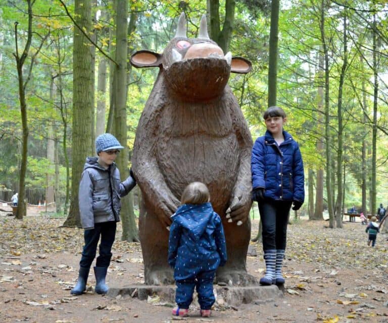 A group of people in a forest