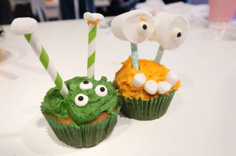 Annabel Karmel's halloween alien apple and pumpkin muffins