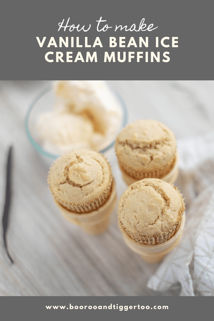 A close up of food, with Vanilla muffins and Cream