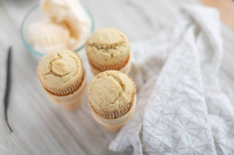 Vanilla Bean Ice Cream Muffins recipe