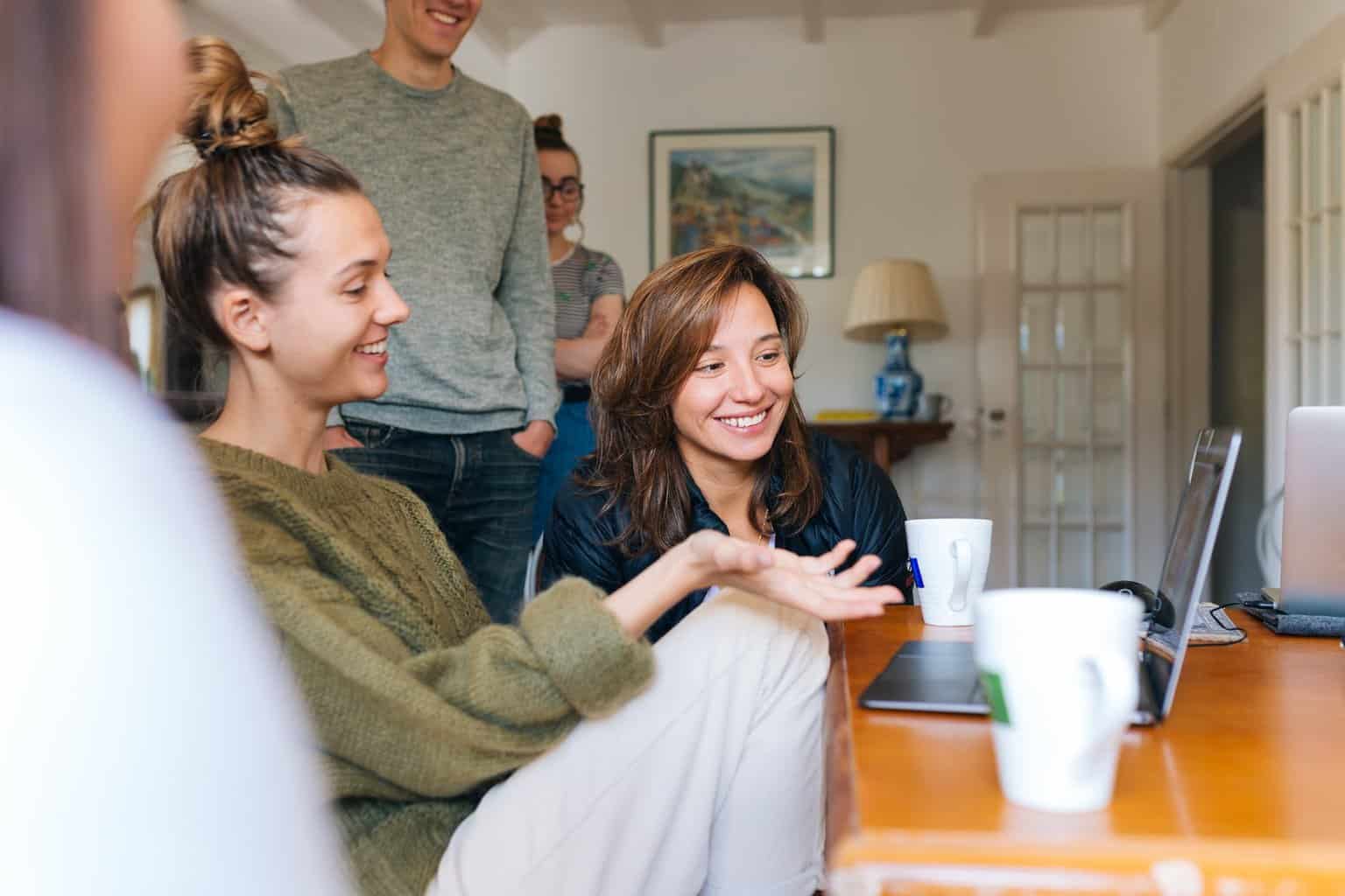 Keeping the family excited about the new year ahead - people looking at laptop