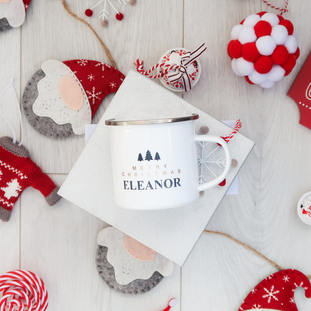 Boutique Gifts Merry Christmas Enamel Mug